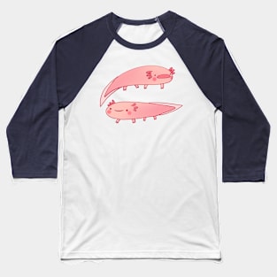 Cute axolotls illustration Baseball T-Shirt